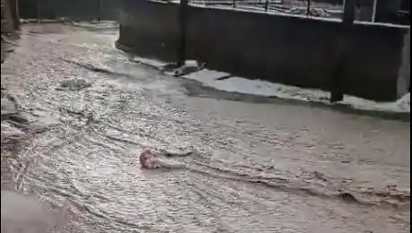 Sivas’ta Aniden Bastıran Dolu ve Sağanak Yağış, Sele Neden Oldu