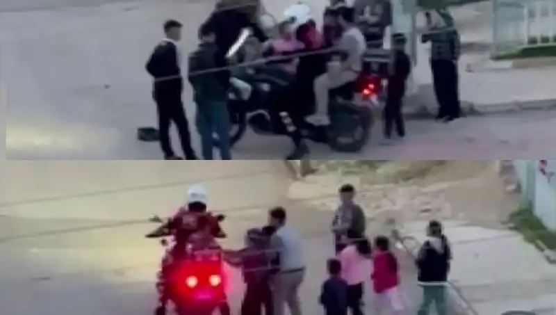 Polis Memurundan Özel Jest: Çocukları Tek Tek Motora Bindirdi