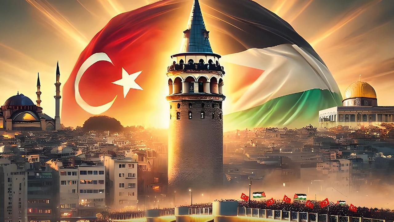 İstanbul'da Filistin Dayanışması Gösterisi Düzenlendi